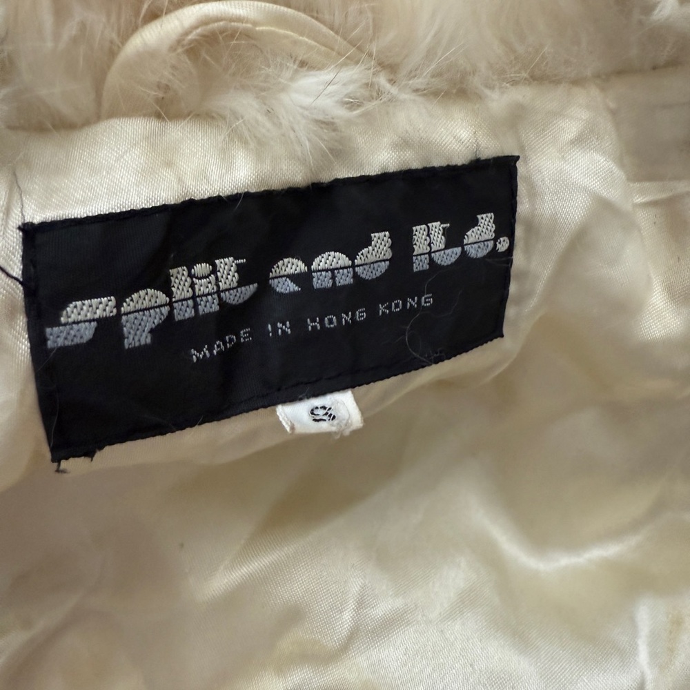 Cream Rabbit Fur Coat - Picture 3 of 6